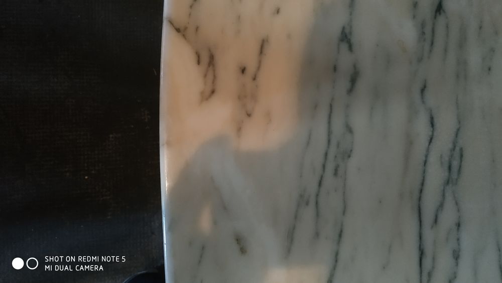 TABLE FER FORGEE PLATEAU MARBRE Meubles