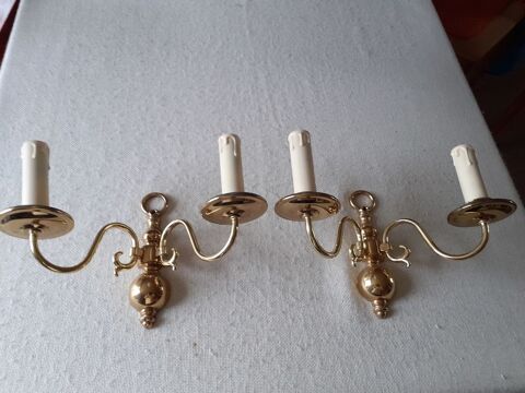 paire d'applique en bronze dor Lucien Gau 500 Ecquevilly (78)