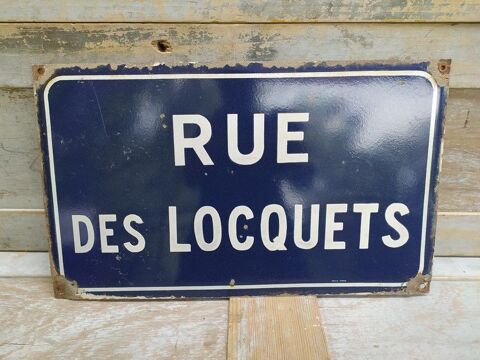 Ancienne Plaque Émaillée Rue des Locquets 
60 Loches (37)