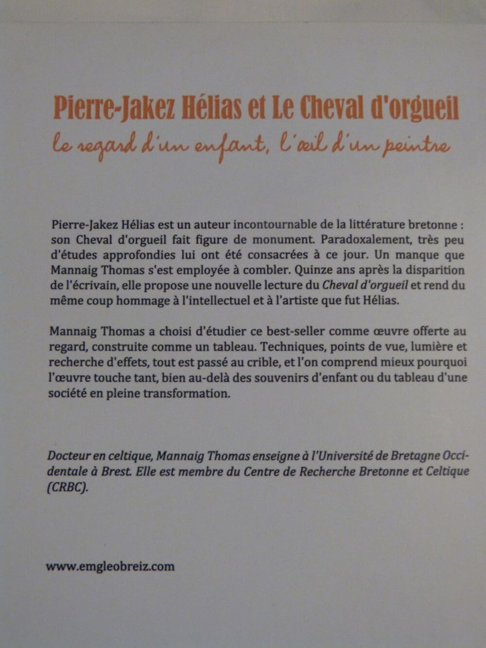 P.JAKEZ HELIAS ET LE CHEVAL D'ORGUEIL par M.THOMAS Livres et BD