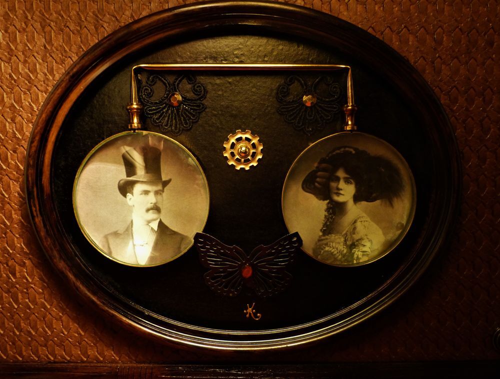 Tableau "ROMANTIC PORTRAITS XIX" Steampunk Décoration