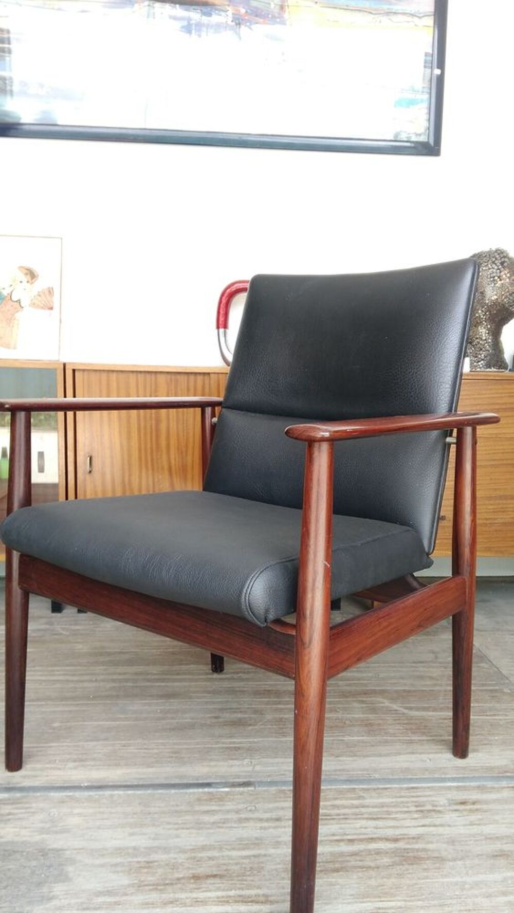 superbe fauteuil scandinave en palissandre vers 1960 Meubles