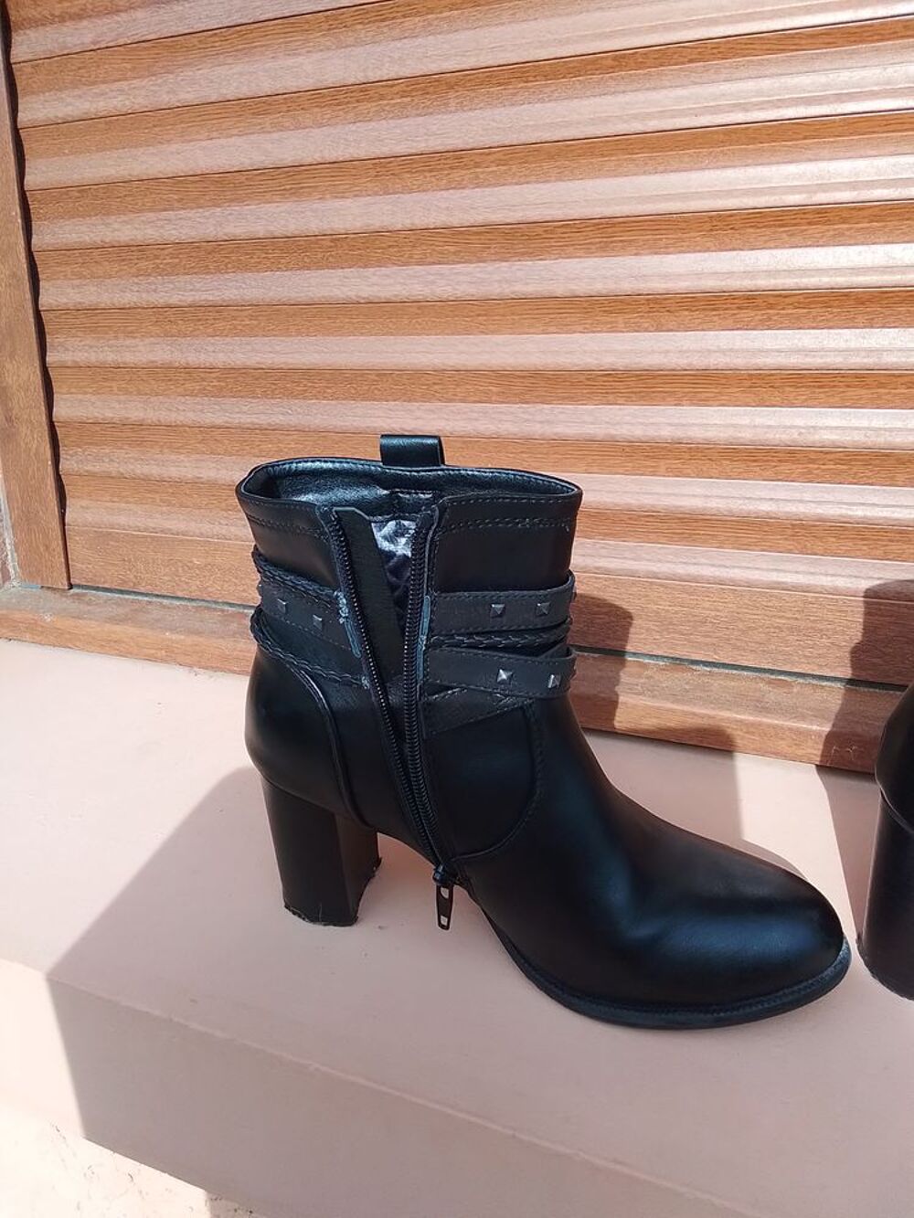 Bottines noires cuir Chaussures
