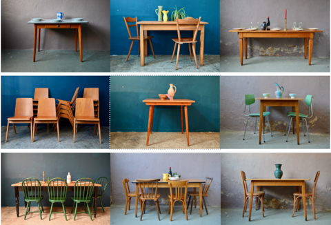 En lot ou � la pi�ces table anciennes pour restaurant caf�  350 Wintzenheim (68)