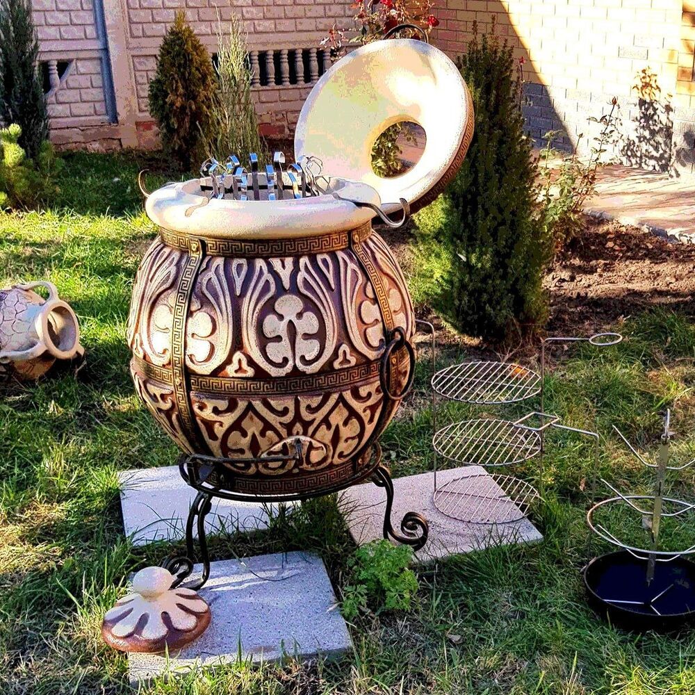 Tandoor ATTIKA 85 L ? Four tandoor fait main en argile r&eacute;fra Jardin