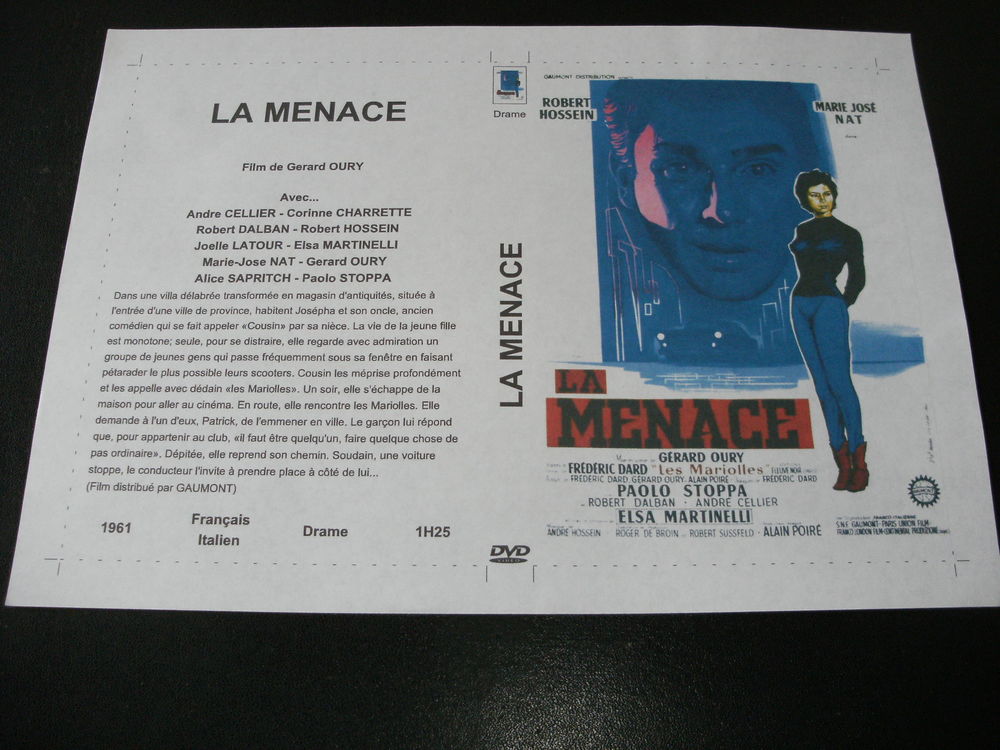 Film : " La menace " DVD et blu-ray