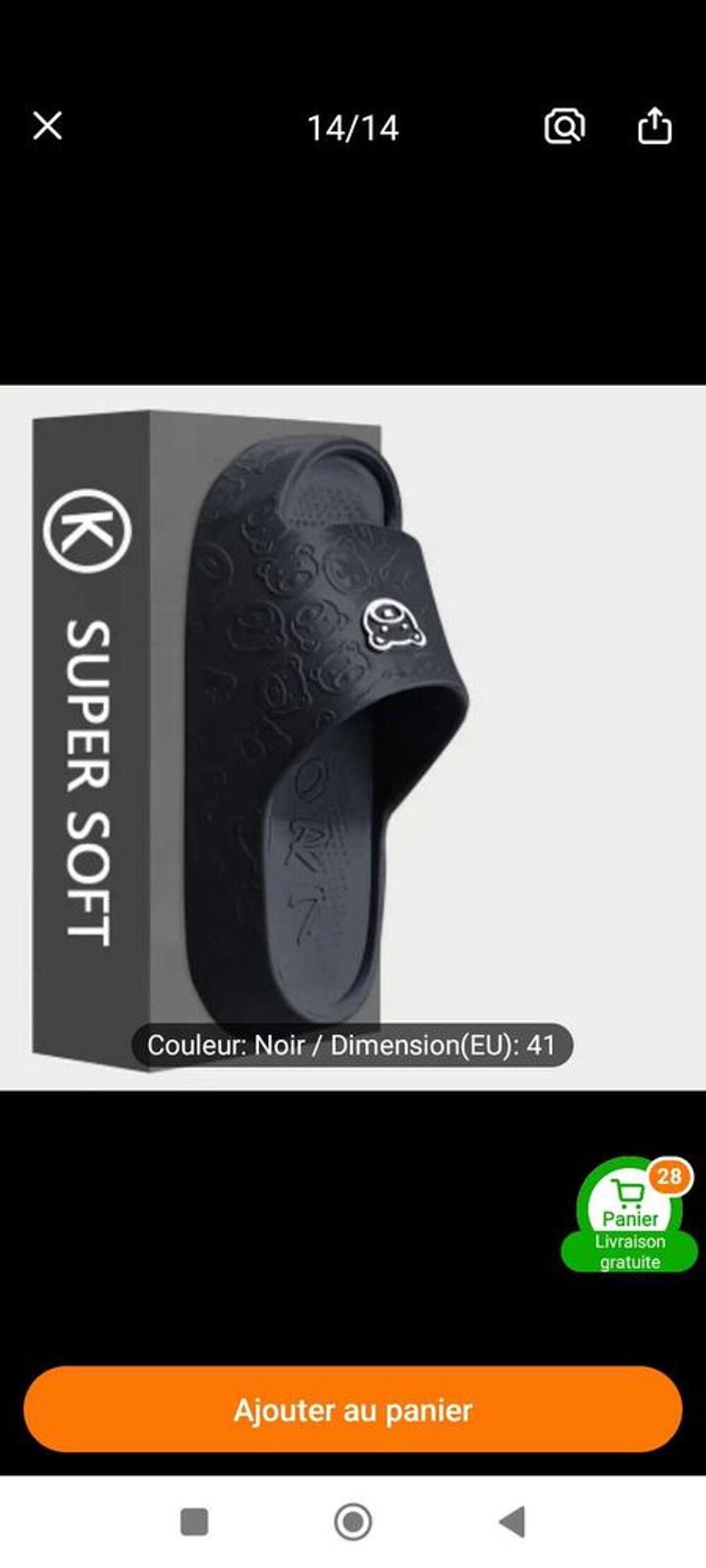 sandale femme noire pointure 41 Chaussures