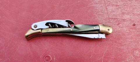 Couteau laguiole sommelier limonadier mitre laiton  95 Saint-Jean-de-Fos (34)