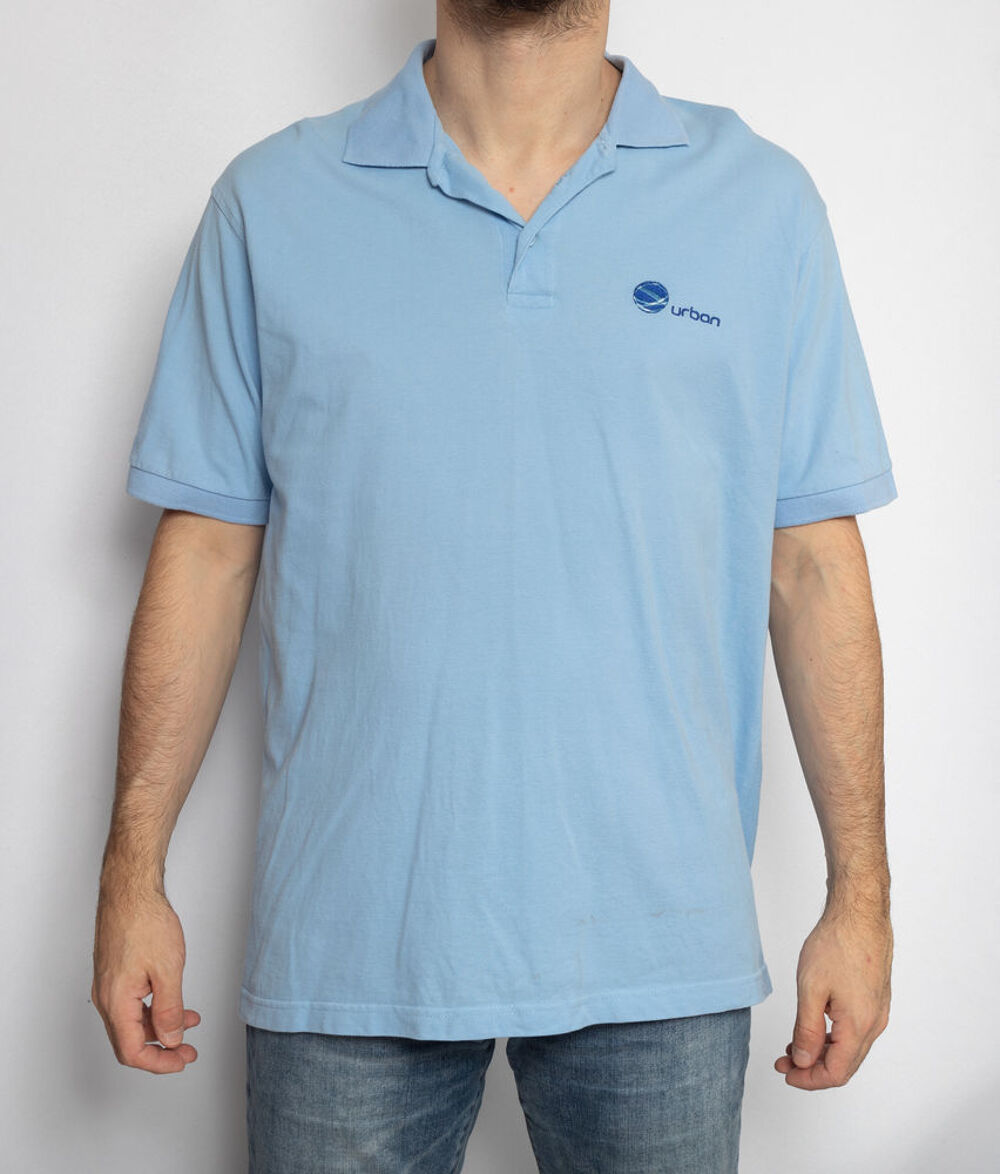 Polo bleu avec logo Urban Vêtements