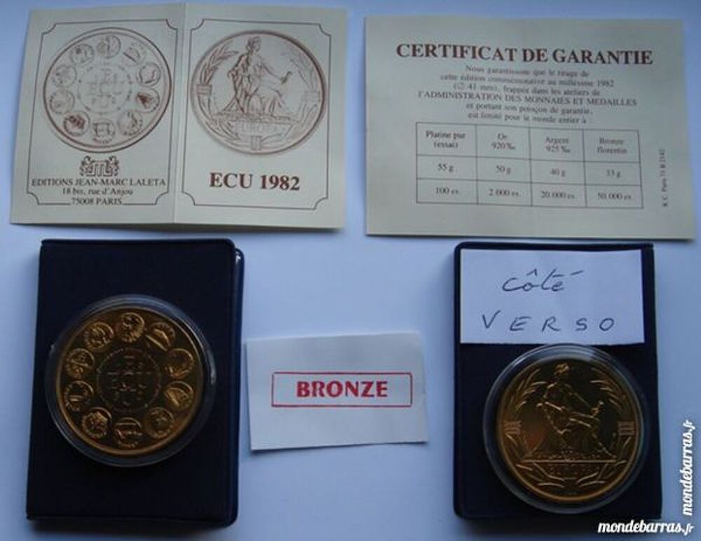 Ecu europ&eacute;en en Bronze florentin? Ann&eacute;e 1982 