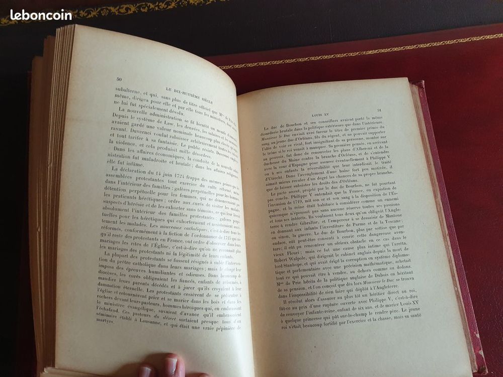 Livre reli&eacute; Le dix-huiti&egrave;me si&egrave;cle Henri Martin &eacute;dition 1890 Livres et BD