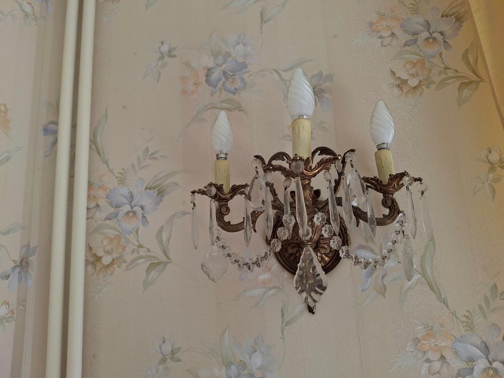 Lustre et ses 4 appliques style Louis XVI Décoration