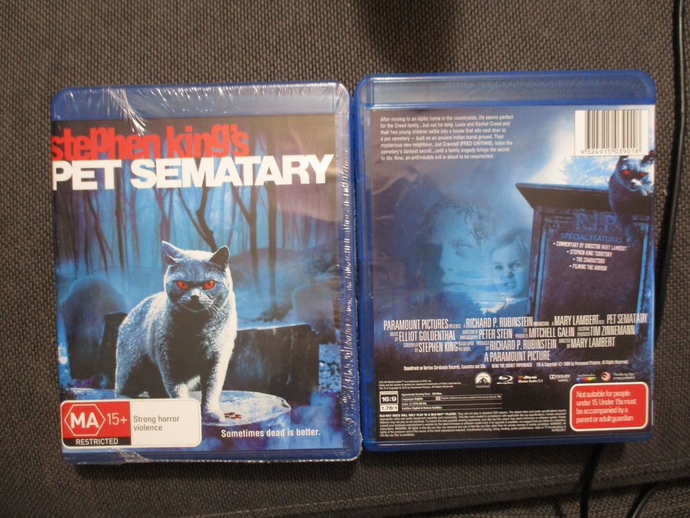 SIMETIERE BLU RAY PET SEMATARY STEPHEN KING NEUF DVD et blu-ray