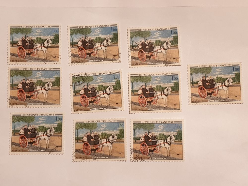 Timbre France douanier rousseau (1967) - lot 1 euro 