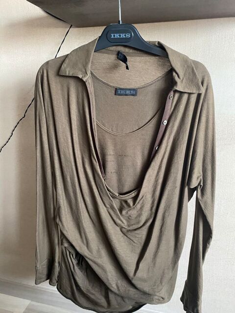 tee shirt 2/1 kaki IKKS t M 12 Thionville (57)