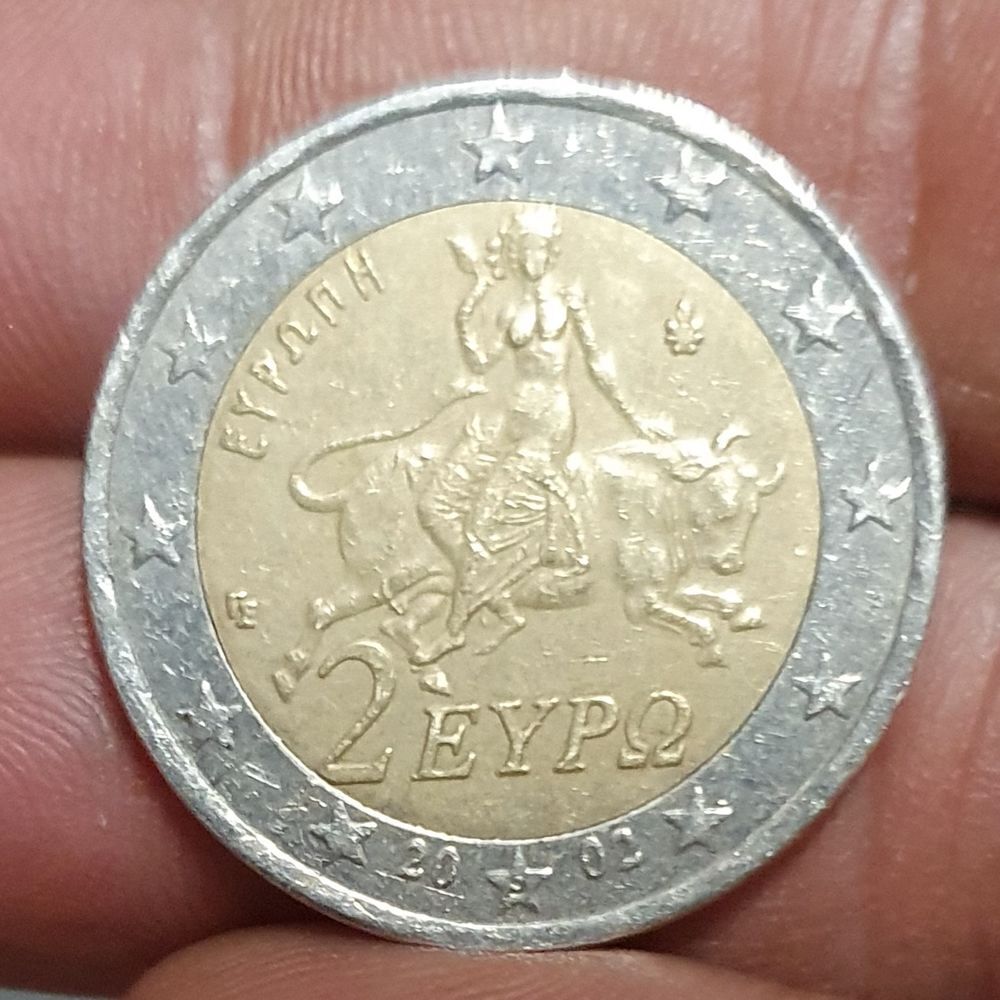Piece de 2 euros grecque rare 