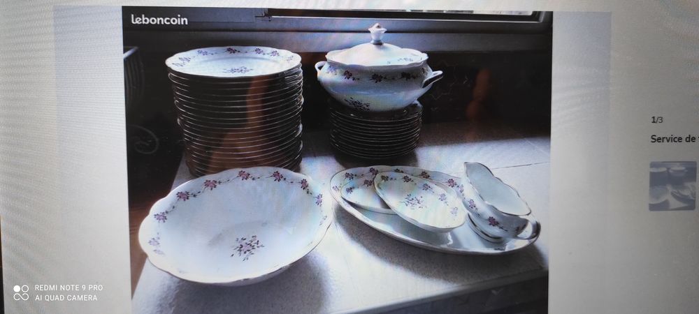 Service de table en porcelaine Cuisine