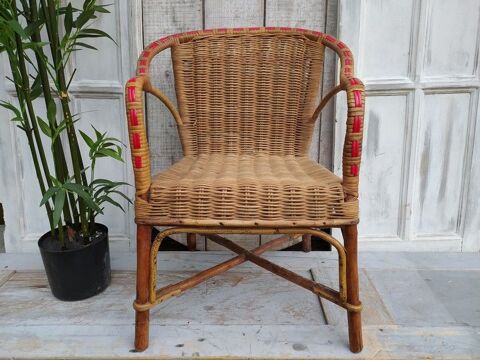 Fauteuil Enfant Rotin Tressé Vintage 
35 Loches (37)