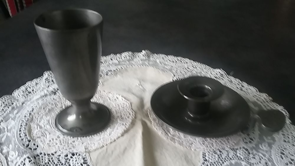 Vase en &eacute;tain Décoration