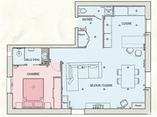  Appartement à vendre 2 pièces 59 m²