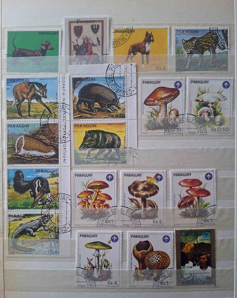S&eacute;rie de timbres de collection du Paraguay bis 
