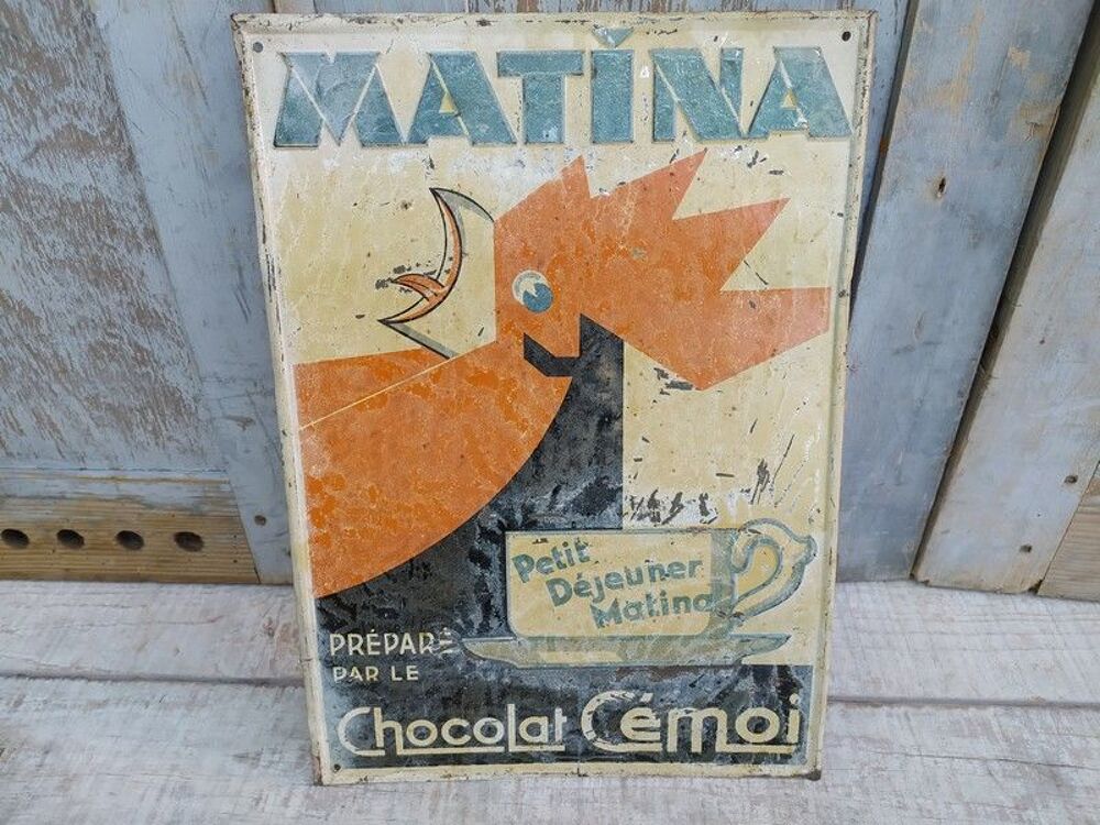 Ancienne Plaque Publicitaire Matina Chocolat C&eacute;moi 