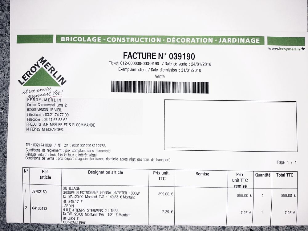 Groupe &eacute;lectrog&egrave;ne Bricolage