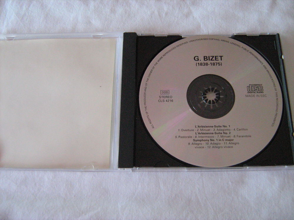 CD Bizet Symphonie n&deg; 1 et L'Arl&eacute;sienne CD et vinyles