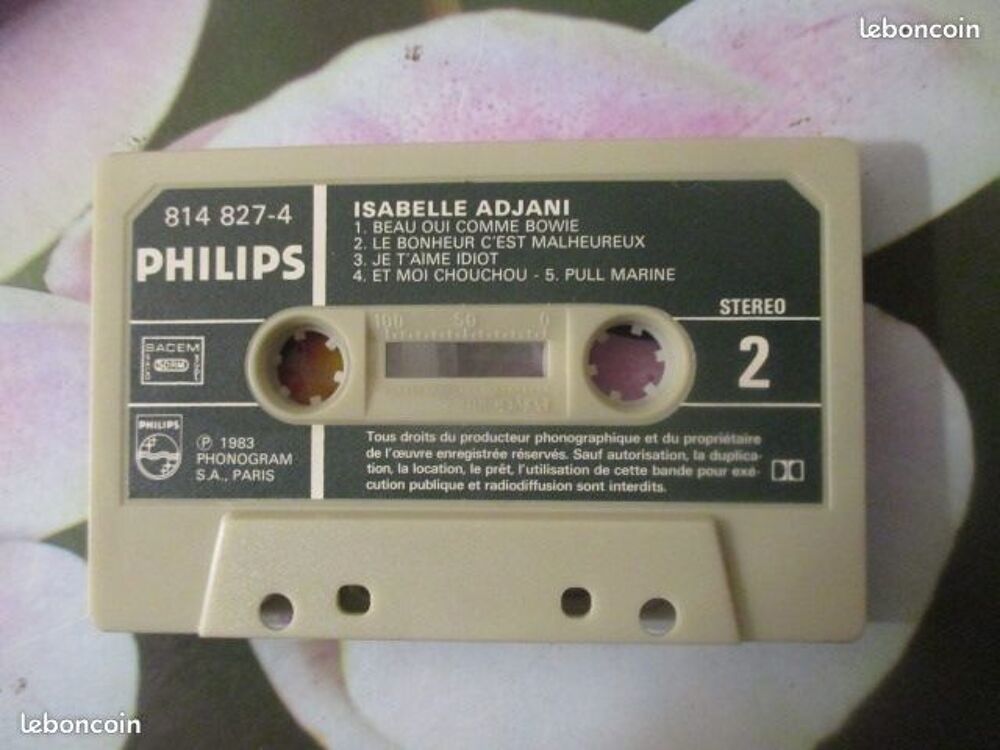 Cassette Isabelle Adjani CD et vinyles
