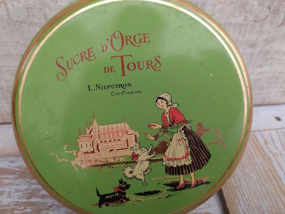 Boite Publicitaire Sucre d'Orge de Tours Niepceron Confiseur 
