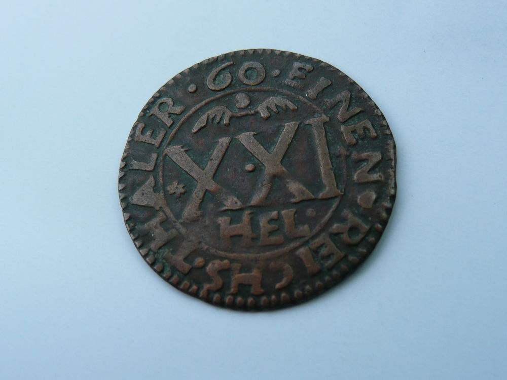 Monnaie Allemagne 21 Heller de Bocholt 1762 