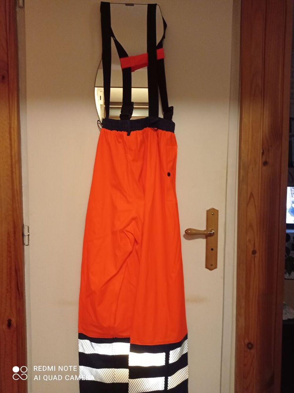 Pantalon Haute Visibilit&eacute; Orange avec Bretelles Vêtements