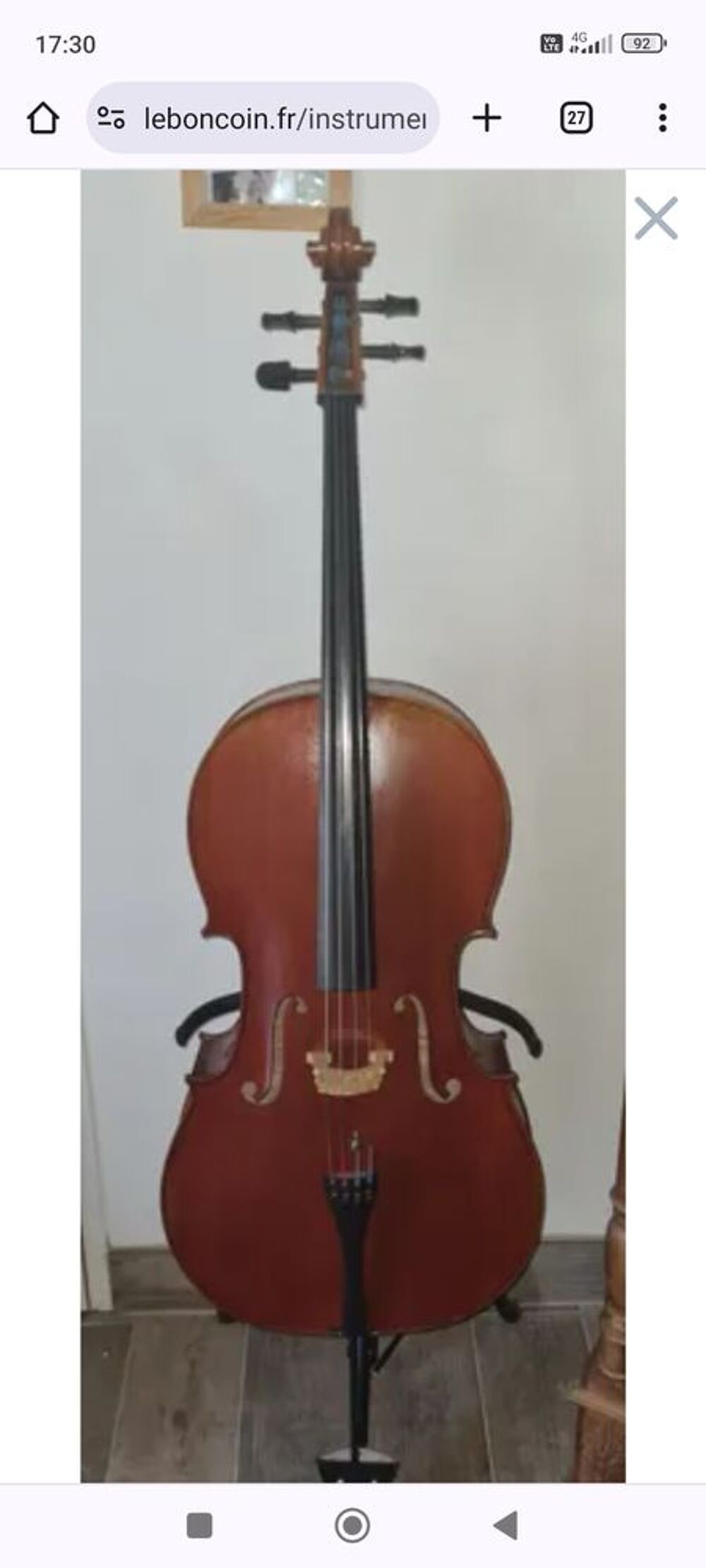 Violoncelle "vieille France" entier Instruments de musique