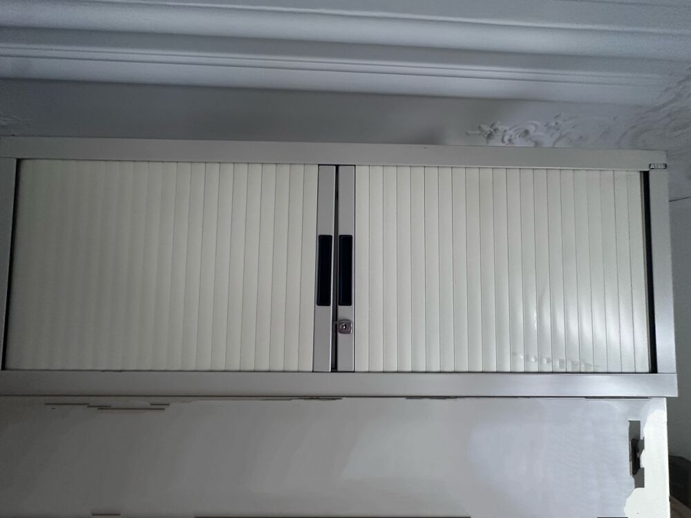 lot de 3 armoires de bureau + rehausses gris Meubles