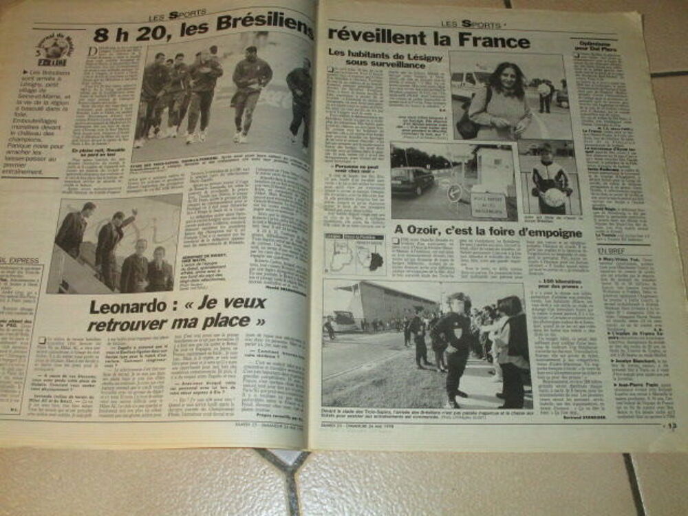 VIEUX JOURNAL PARISIEN MAI 1998 football "liste des 22" 