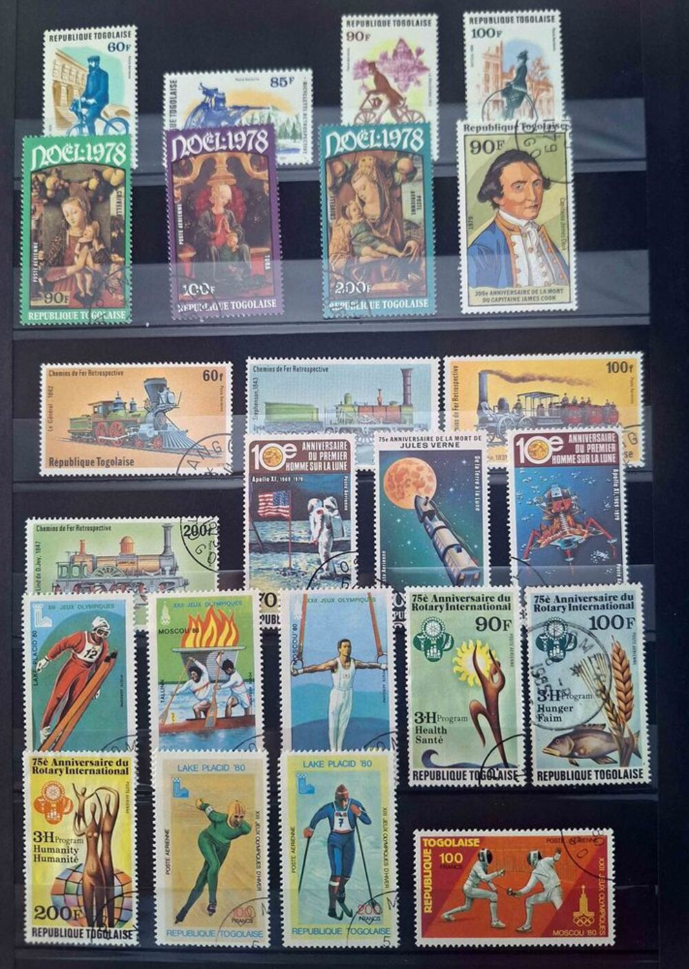 S&eacute;rie de timbres de collection du Togo A 