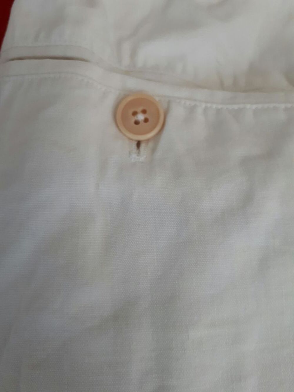 Superbe pantalon blanc herm&egrave;s en lin taille 33/40 Vêtements