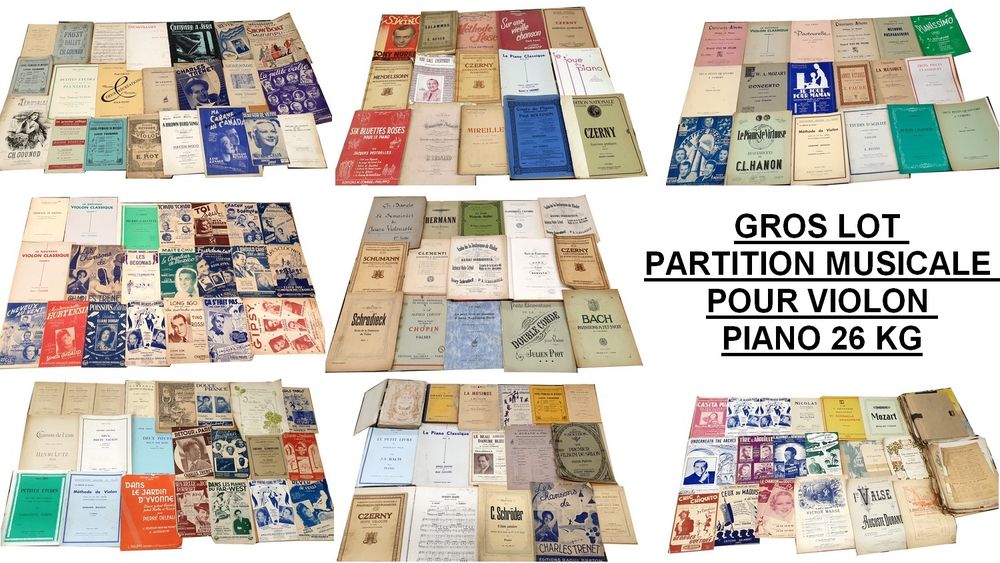 Partitions Musicale pour violon piano et chants Instruments de musique
