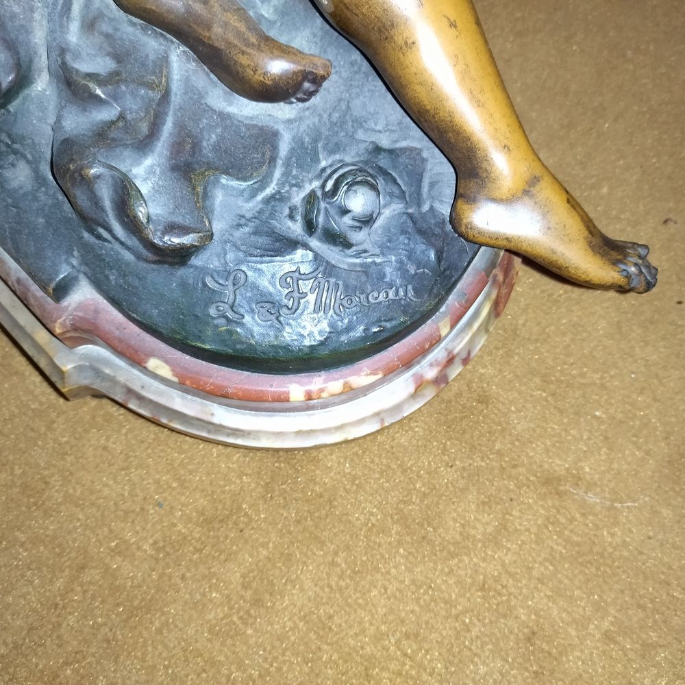 Garniture de chemin&eacute;e compl&egrave;te L&amp;F Moreau XIX&egrave;me D�coration