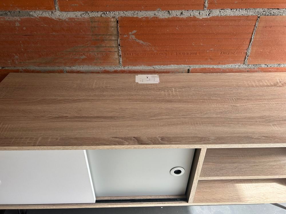 Meuble Tv beige blanc Meubles