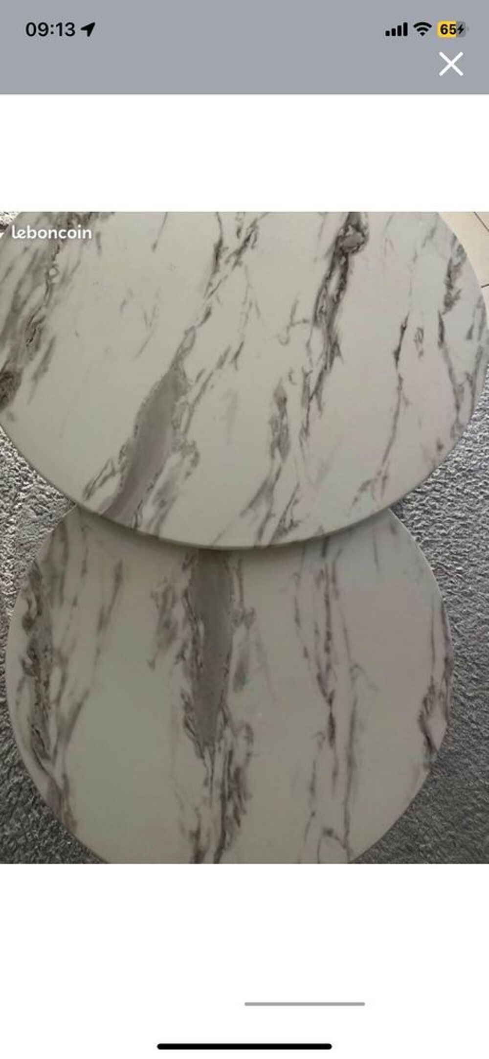 table basse gigogne en marbre Meubles