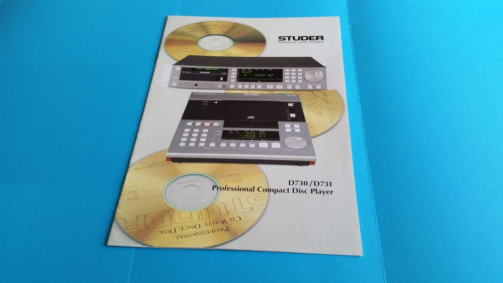 STUDER D730/D731 CD Audio et hifi