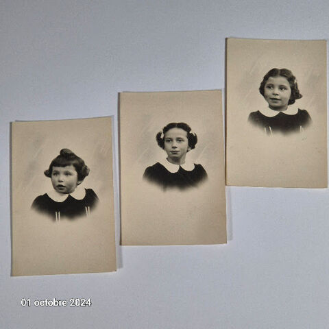 Lot de 3 photos de portraits originales et anciennes 30 Saumur (49)
