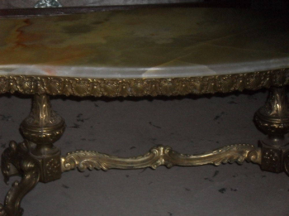 table basse en laiton desu marbre Bricolage
