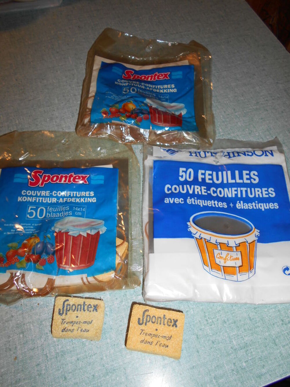 feuilles couvre confiture, 3 sachets neufs. Cuisine