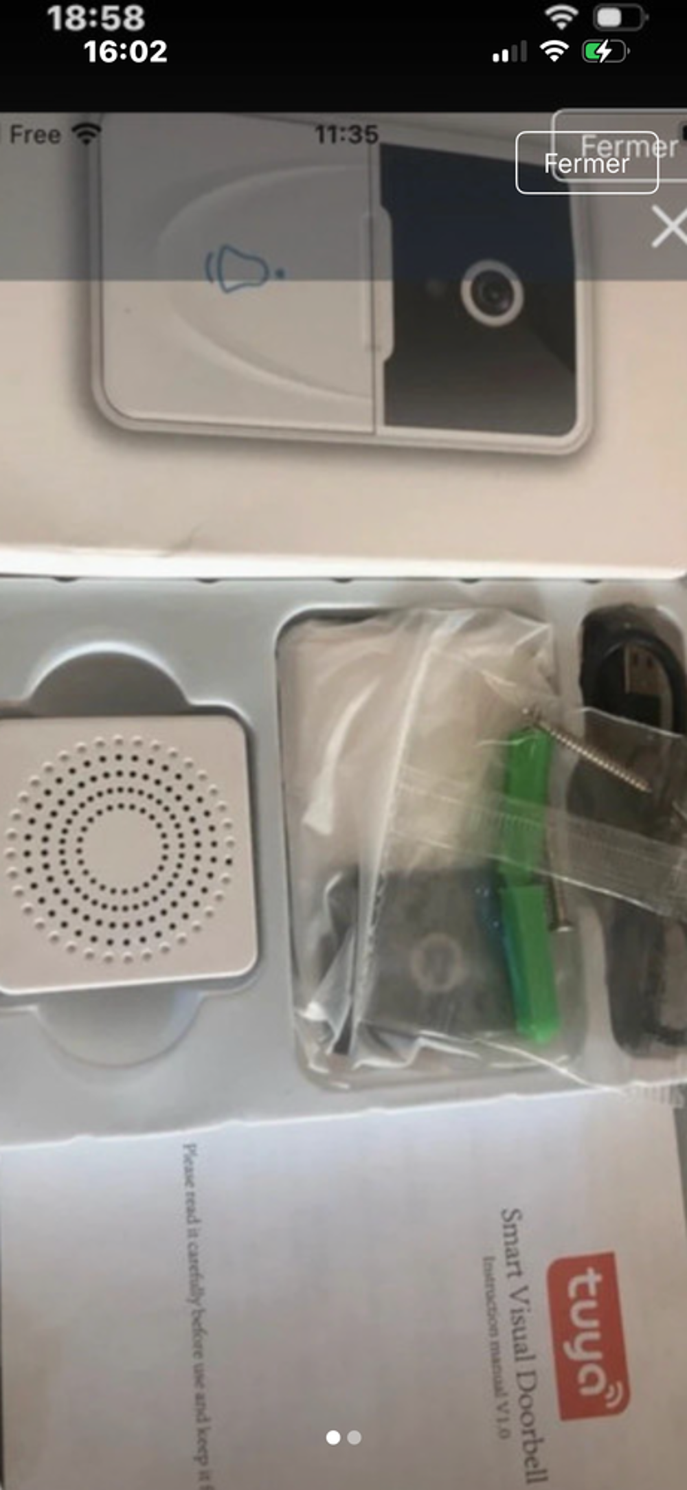 Sonnette tuya smart visuelle 
Audio et hifi