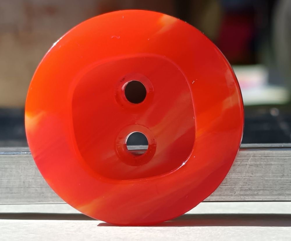 Lot de 6 Boutons Carr&eacute;s Orange Mandarine N&deg;88 