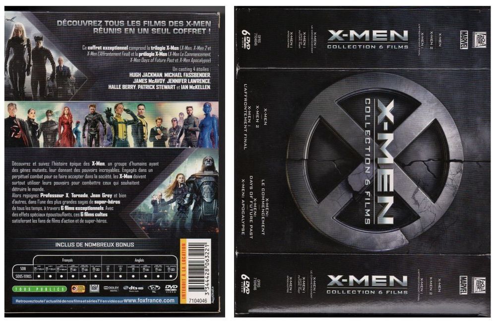 Coffret DVD X-Men 6 films collection - DVD et blu-ray