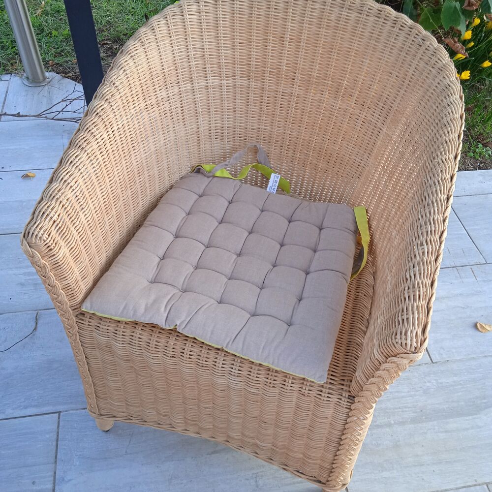 fauteuil osier pour terrasse ou jardin tr&egrave;s bel effet Meubles