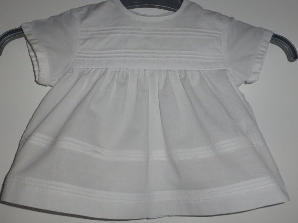Baby Dior Blouse tunique blanche manches courtes 6 mois Vêtements enfants